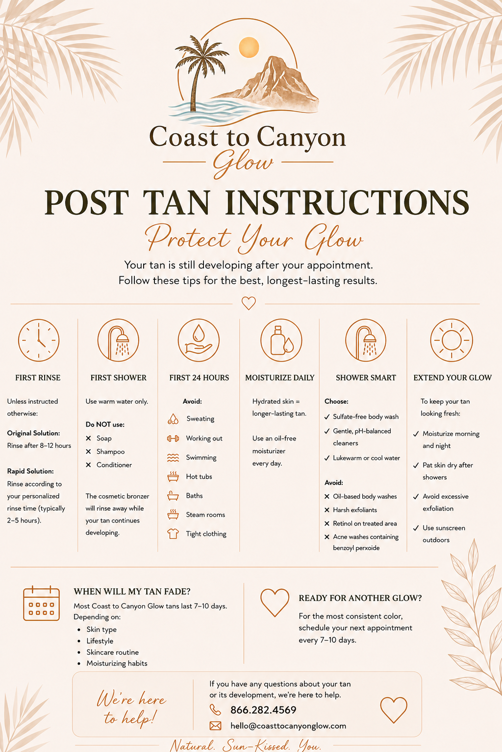 Post Tan Instructions — Protect Your Glow
